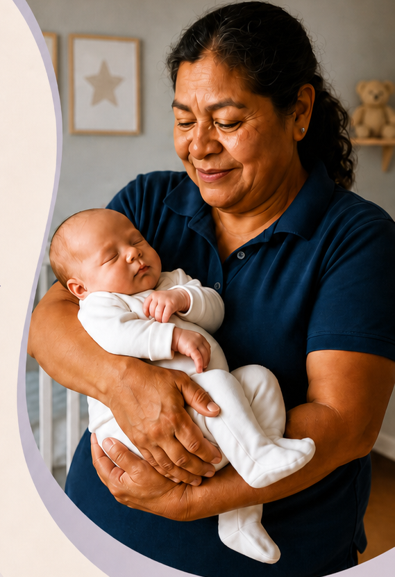 Nanny and child representing recurring part-time nanny care in Houston