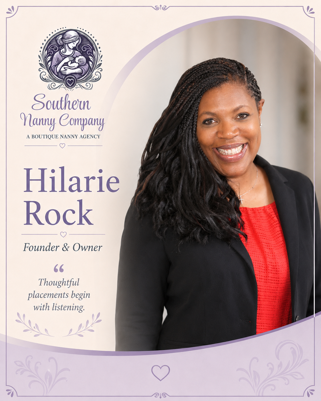 Hilarie Rock, Founder and Owner of Southern Nanny Company